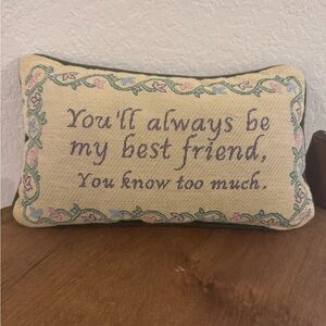 Vintage throw pillow Manual Woodworkers and Weavers